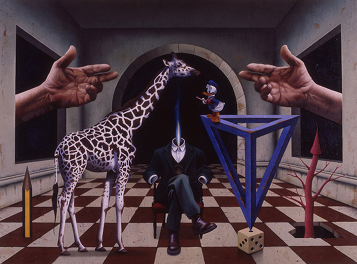 EL PRIVILEGIO DE ARDER oleo sobre tabla 89 x 120 cms