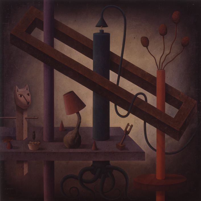 VISIONES DE BAST oleo sobre tabla 190 x 190 cms